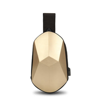 Fashion Chest Bag Men Universal Polyhedron Diagonal Hard Shell Waterproof Function Backpack Riding Couple Shoulder Bag ALODIA STORE