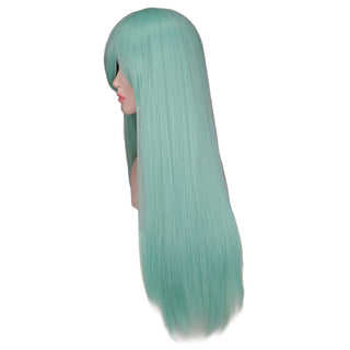 QQXCAIW Long Straight Cosplay Wig Black Purple Pink Blue Sliver Gray Blonde White Orange Brown Synthetic Hair Wigs ALODIA STORE