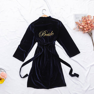 Women Sexy Bride Wedding Robe Sleepwear Velvet Intimate Lingerie women sexy ALODIA STORE