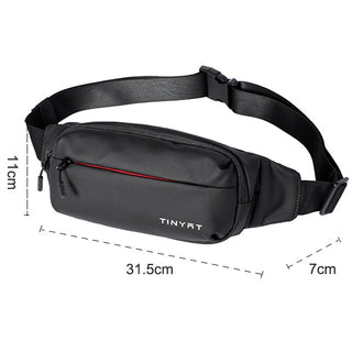 TINYAT Men Waist Bag Pack Purse Casual Large Phone Belt Bag Pouch Women's Canvas Travel Phone Bag Fanny Banana Bag Hip 4 Pockets ALODIA STORE