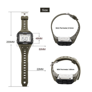 Big Numbers Easy to Read 5ATM Water Resistant Men Digital Watch Outdoor Sport ALODIA STORE