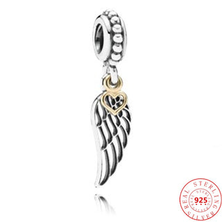 100% 925 Sterling Silver Boy Girls Feather Cat Dog Family Tree Beads Fit Original Pandora Charms Bracelet Women DIY Fine Jewelry ALODIA STORE