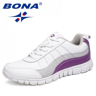BONA New Hot Style Women Running Shoes Lace Up Athletic Shoes Outdoor Walking Jogging Shoes Comfortable Sneakers Free Shipping alodia store