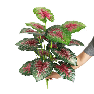75cm 24Fork Fake Plants Large Artificial Monstera Tree Branch Plastic Tropical Palm False Turtle Leaf For Home Garden Room Decor ALODIA STORE