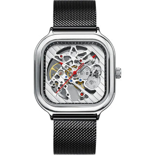 AILANG Men's Watch Top Brand Luxury Watch Men's Mechanical Silicone Strap Waterproof Watch Men's Hollow Reloj Hombre 2020 New ALODIA STORE
