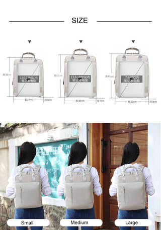 Waterproof Stylish Laptop Backpack Women 13.3 14 15.6 inch Korean Fashion Oxford Canvas USB College Backpack Bag Female Mochila ALODIA STORE