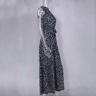 Summer Long Dress Polka Dot Casual Dresses Black Sexy Halter Strapless New 2023 ALODIA STORE