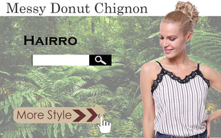 HAIRRO Synthetic Chignon Drawstring Scrunchies Elastic Band Hair Bun Straight Updo Hairpiece Synthetic Hair Natural Fake Hair ALODIA STORE