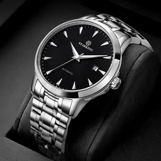 STARKING Business Men Watch 40mm Men's Mechanical Watch Simple Sapphire AM0184 2023 Calendar Ultra Thin Mechanical Watch 5Bar ALODIA STORE