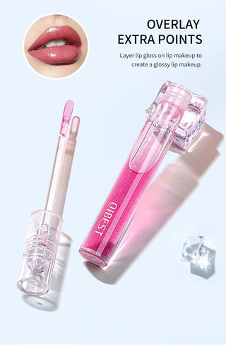 QIBEST Transparent Lip Gloss Plumping Lip Plumper Shimmer Glossy Moisturizing Lip Tint Nourise Mirror Lipgloss Base Natural ALODIA STORE