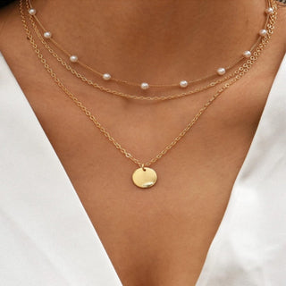 Crystal Zircon Heart Star Charm Layered Pendant Necklace Set for Women Charms Fashion Square Rhinestone Female Vintage Jewelry ALODIA STORE