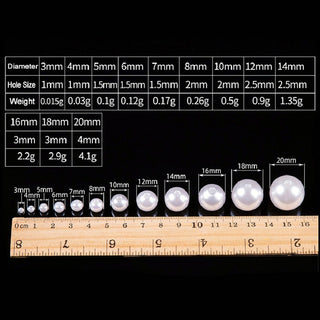 ABS Imitation Pearl Beads Loose Round Acrylic Beads To Needlework Handmade For Necklace Bracelets DIY Jewelry Components Making ALODIA STORE