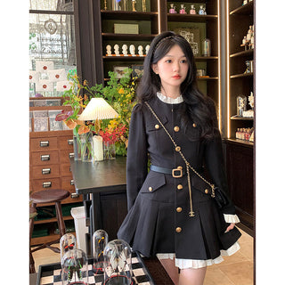 Elegant Women Dress Long Sleeve Office Ladies Polo Collar ALODIA STORE
