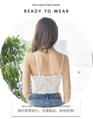 Lace Bra Beauty Back Bralette Women Sexy Wrapped Chest Camisole Tube Top Bottoming Vest Gathered Student Girl Underwear ALODIA STORE