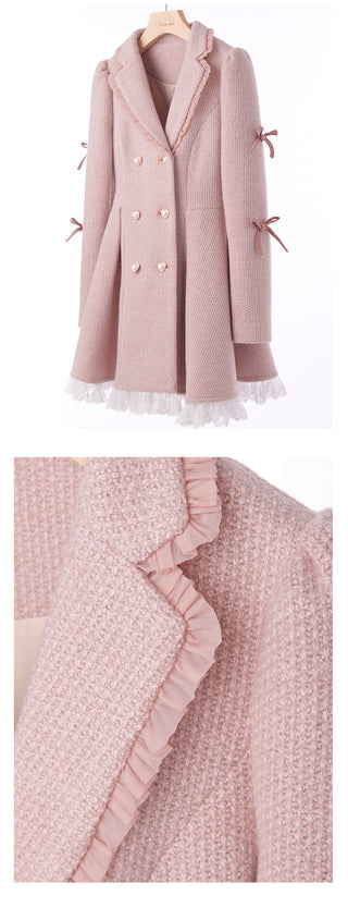 Warm Winter Pink Sweet Elegant Dress ALODIA STORE