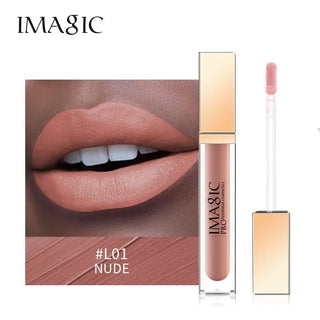 IMAGIC Lipgloss Matte 20 Colors Lip Gloss Velvety Lipstick Liquid Matte Waterproof Lip Tint Full &amp; rich Sexy Lip Makeup Cosmetic ALODIA STORE