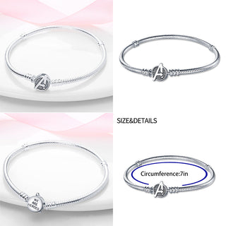 new 100% 925 sterling silver disney charm of ley 925 Chain Beaded Suitable For Ladies Original Pandora Bracelet DIY Jewelry ALODIA STORE
