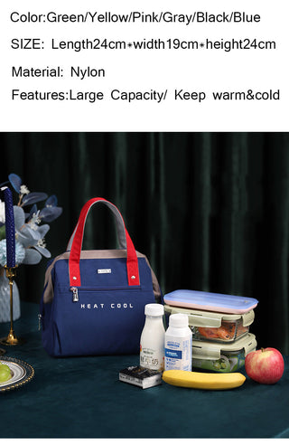 Fresh Cooler Bags Large Lunch Bag Women Waterproof Concise Convenient Thermal Breakfast Box Portable Picnic Travel Food Storage ALODIA STORE