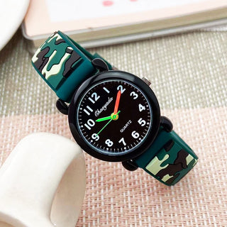 camouflage silicone strap quartz watches children kids students digital cool waterproof clocks Alodia Store
