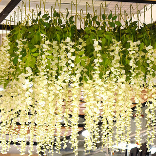 76cm Artificial Green Plants Hanging Ivy Leaves Radish Seaweed Grape Fake Flowers Vine Home Garden Wall Party Decoration ALODIA STORE