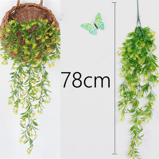 50-105CM Artificial Hanging Flower Plant Fake Vine Willow Rattan Flower Artificial Hanging Plant For Home Garden Wall Decoration ALODIA STORE