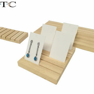 Fashion Wood Jewelry Display Necklace Charms Jewelry Display Tray Pendant Earrings Card Style Pendant Display Card Alodia Store