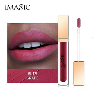 IMAGIC Lipgloss Matte 20 Colors Lip Gloss Velvety Lipstick Liquid Matte Waterproof Lip Tint Full &amp; rich Sexy Lip Makeup Cosmetic ALODIA STORE