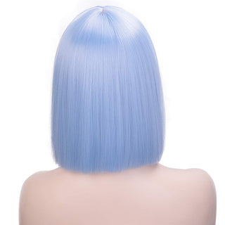 AISI HAIR Synthetic Ombre Orange Wig Short Straight Middle Part Bob Wig for Women Natural Yellow/Red Wigs Heat Resistant Fiber ALODIA STORE