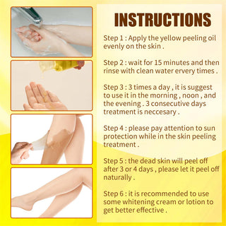 30ml Exfoliating Yellow Skin Oil Bleaching Dark Skin Removing Arms Knees Melanin Moisturizing Skin Whitening Beauty Skin Care ALODIA STORE