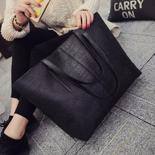 Women Pu Leather Women Handbags Female Shoulder bag designer Luxury Lady Tote Large Capacity Zipper Shoulder Bag ALODIA STORE