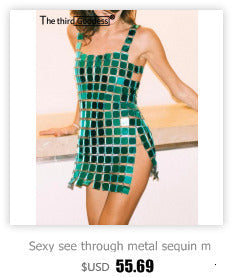 Sexy Backless y2k Metal Party Summer Dress Women Beach Night club Mini slip dress Glitter Sequin ladies Dresses Vestidos HL ALODIA STORE