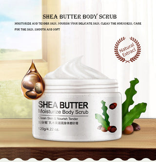 BIOAQUA Body Scrub Shea Butter Exfoliating Body Lotion Deep Cleansing Moisturizing Exfoliator Gel Moisturizer Dead Skin Remover ALODIA STORE