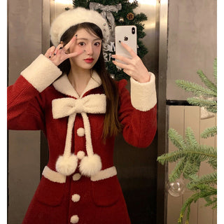 Elegant Women Dress Long Sleeve Office Ladies Polo Collar ALODIA STORE