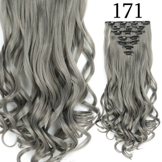 24Inchs 16 Clips in Hair Extensions Long Straight Hairstyle Synthetic Blonde Black Hairpieces Heat Resistant False Hair ALODIA STORE