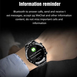 LIGE 2022 Full Circle Touch Screen Steel Band Luxury Bluetooth Call Men Smart Watch Waterproof Sport Activity Fitness Watch+Box ALODIA STORE
