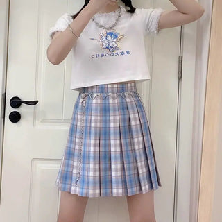 Women Teenage Kawaii Girl Crop Top T Shirt Korean Style Tshirt Short Tee Fairy Core Clothes Cute Fairycore Clothing Croptop ALODIA STORE