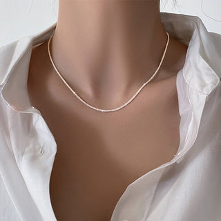 2022 Popular Silver Colour Sparkling Clavicle Chain Choker Necklace Collar For Women Fine Jewelry Wedding Party Birthday Gift ALODIA STORE