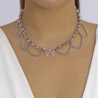 Kpop Vintage Harajuku Goth Metal Heart Neck Chains Choker Grunge Necklaces For Women Egirl Cosplay Aesthetic Accessories Jewelry ALODIA STORE
