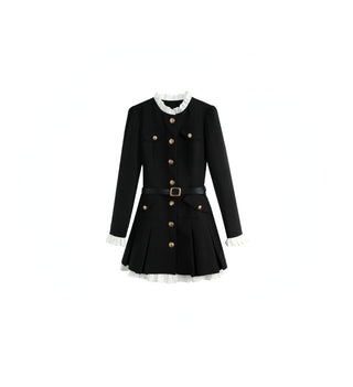 Korean Elegant Party Mini Dress Female Long Sleeve ALODIA STORE