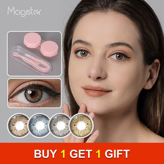 [Buy 1 Get 1 Gift] DNA Color Contact Lenses for Eyes Cosmetic Lenses Colored Pupils for Eyes Brown Color Contact Lens Eyes Alodia Store
