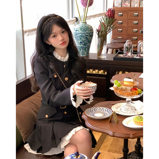 Elegant Women Dress Long Sleeve Office Ladies Polo Collar ALODIA STORE