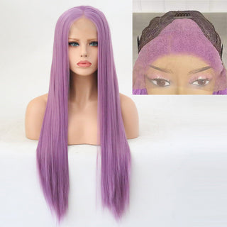 Charisma Blonde Wig Synthetic Lace Front Wig for Women Long Silky Straight Hair Natural Hairline Side Part Cosplay Wigs ALODIA STORE