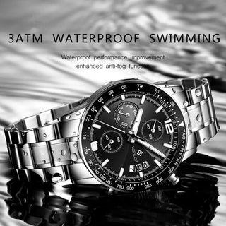 WISHDOIT New Fashion Men's Watch Top Luxury Brand Watch 30m Waterproof Luminous Stainless Steel Men's Watch Reloj hombre ALODIA STORE