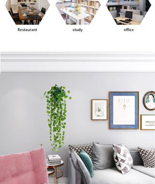 90CM Artificial Green Plant Hanging Ivy Leaf Seaweed Radish Artificial Flower Grapevine Home Garden Wall Fence Party Decoration ALODIA STORE