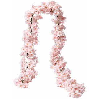 180CM Artificial Sakura Flowers Vine Wedding Garden Rose Arch Home Party Decoration Christmas Bridal Fake Silk Scrapbook Plants ALODIA STORE