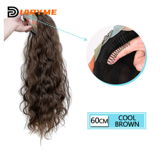 DM Headband Wig Synthetic Long Wavy Hair Wigs With Headband Cosplay Wig Female Natural Heat Resistant Half Hair Wig For Women ALODIA STORE