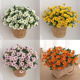 Artificial Flowers Plants 31cm Sun Flower Colorful Small Daisy Silk Home Garden Decoration Chrysanthemum Wedding DIY Party ALODIA STORE