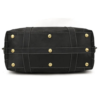 100% Genuine Crazy Horse Leather Men Travel Bags With Rivet Big HandBag For Male Cowhide Duffel Bag Mans Travelling Bag luxury ALODIA STORE