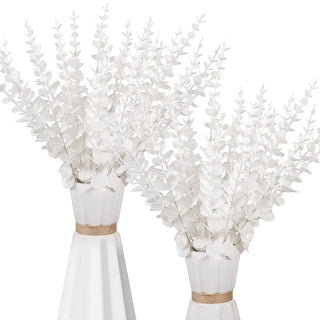 5pcs/Lot Artificial Gold Eucalyptus Branch Stem Artificial Plants for Autumn Home Decoration Wedding Flower Arrangement Greenery ALODIA STORE