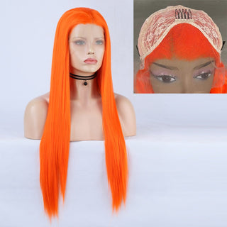Charisma Blonde Wig Synthetic Lace Front Wig for Women Long Silky Straight Hair Natural Hairline Side Part Cosplay Wigs ALODIA STORE